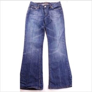 7 For All Mankind Women’s Size 27 Distress Bootcut Denim Blue Jeans